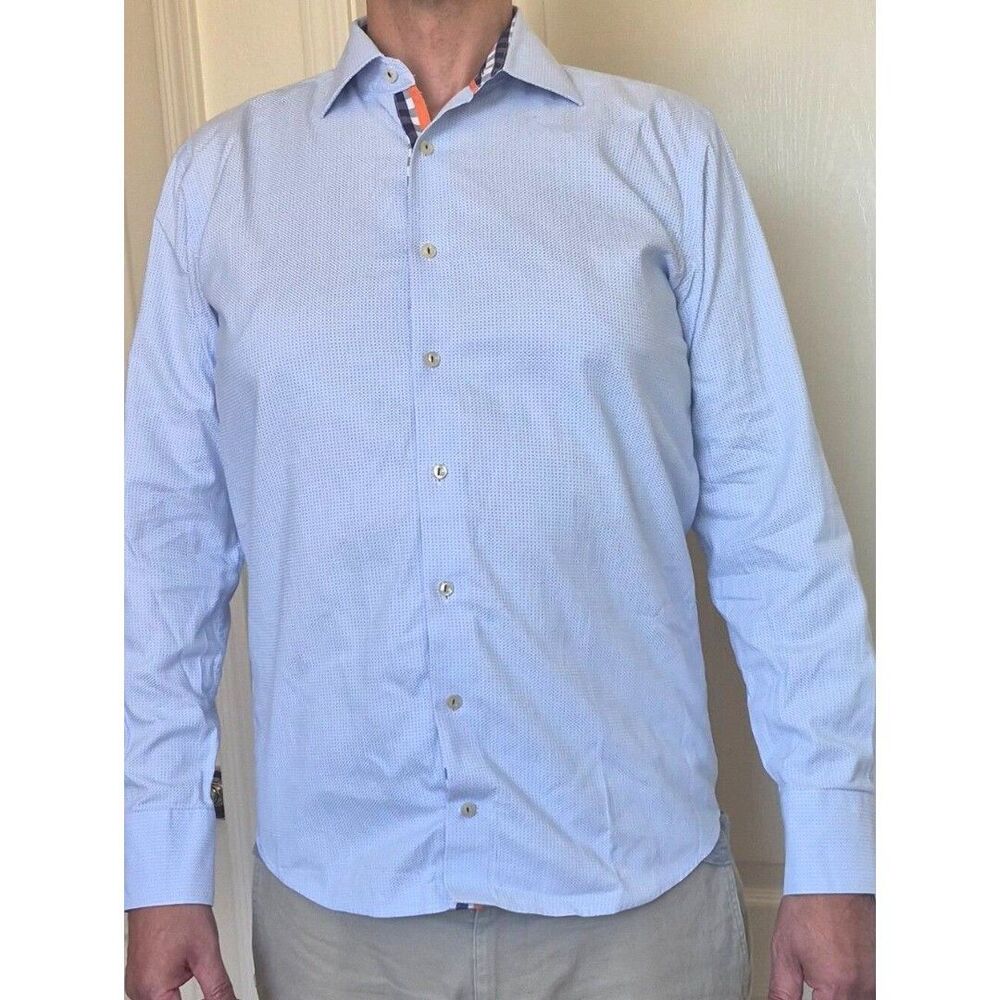 LVS Signature Contemporary fit Cotton Shirt, Trimming On Collar, Placket & Cuffs
